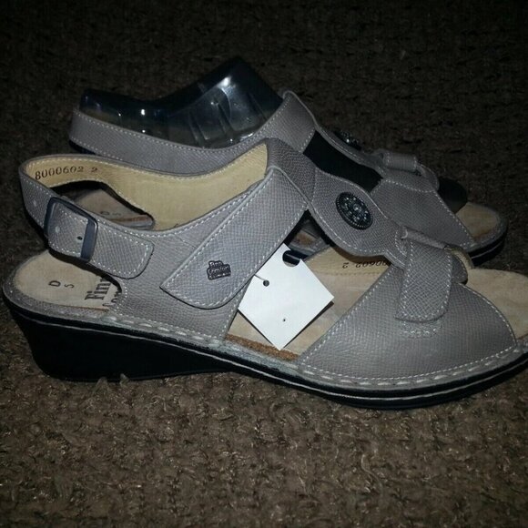 FINN COMFORT-Adana-Taupe/Grey/Beige Pebbled Leather-UK Size 5D-NWOB - Picture 4 of 7